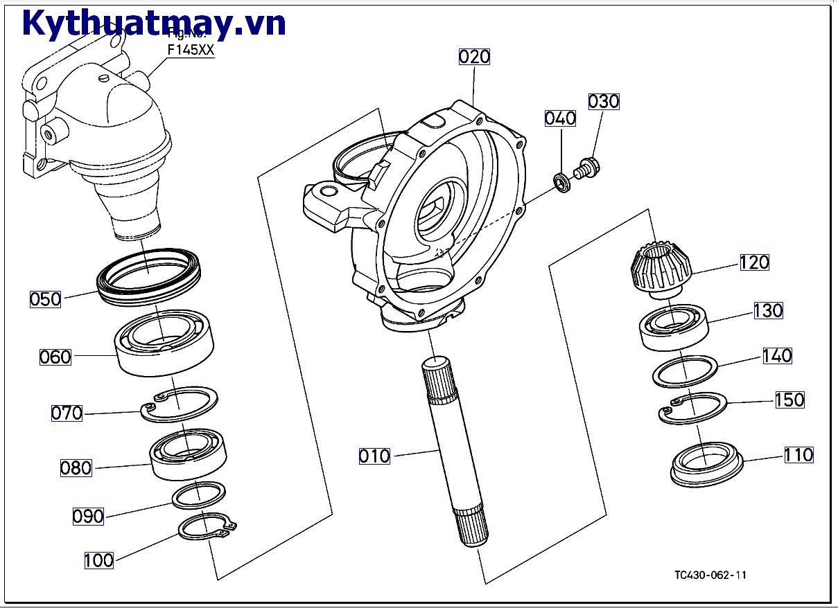 Hộp trục trước trái